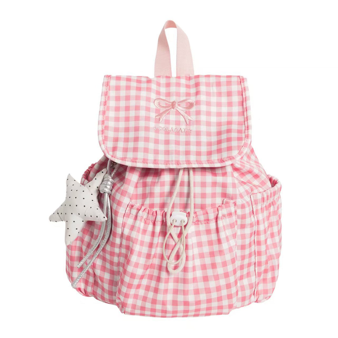Cute Gingham Print Backpack Stornfield