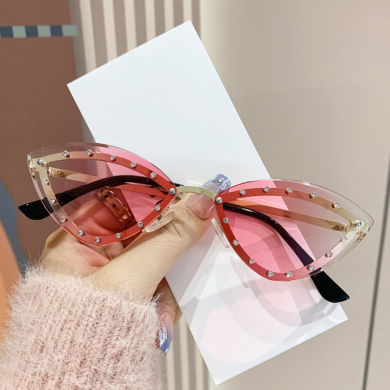 Women's Cat-Eye Sunglasses with Sparkling Crystal Accents Stornfield