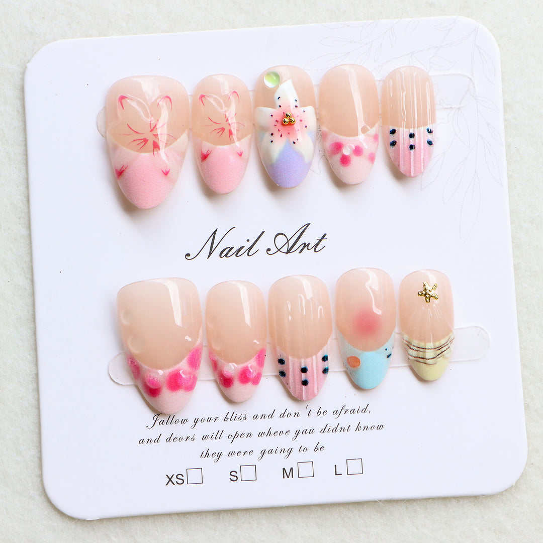 Playful Artisanal Press-On Nails Stornfield