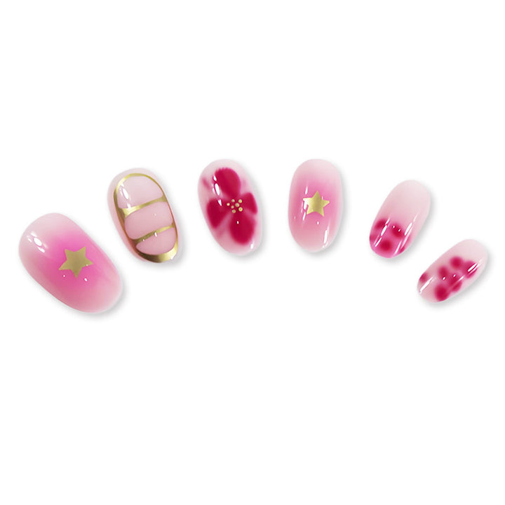 Artifical nails with elegant flower design Stornfield
