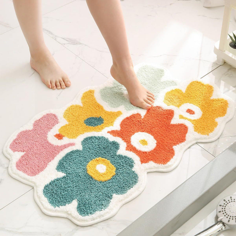 Flower Pattern Bath Mat