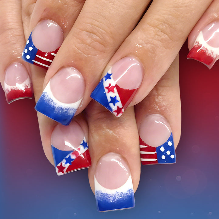 Patriotic Themed Acrylic Press-On Nails Stornfield