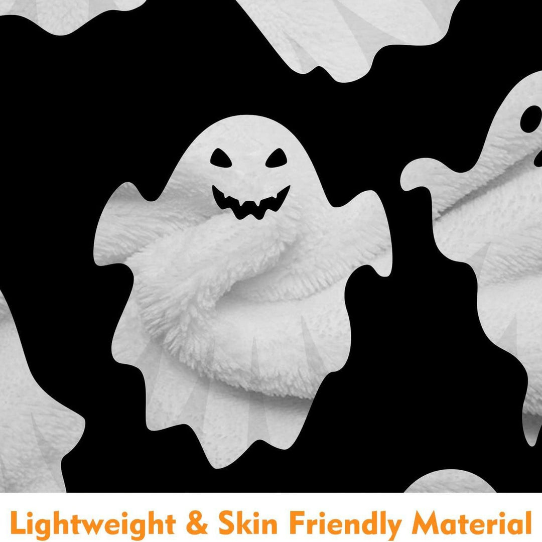 Spooky Ghost Pattern Throw Blanket