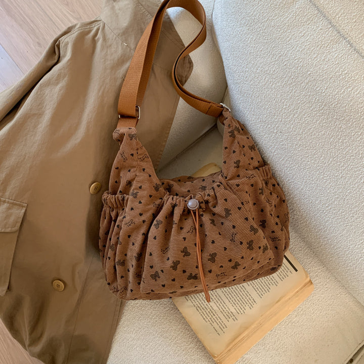Casual Textured Shoulder Bag