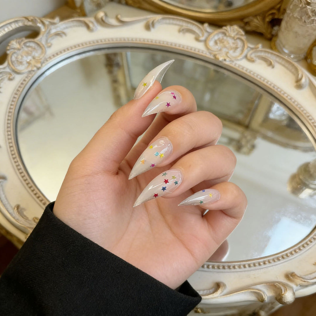Starry Design Stiletto Press-On Nails