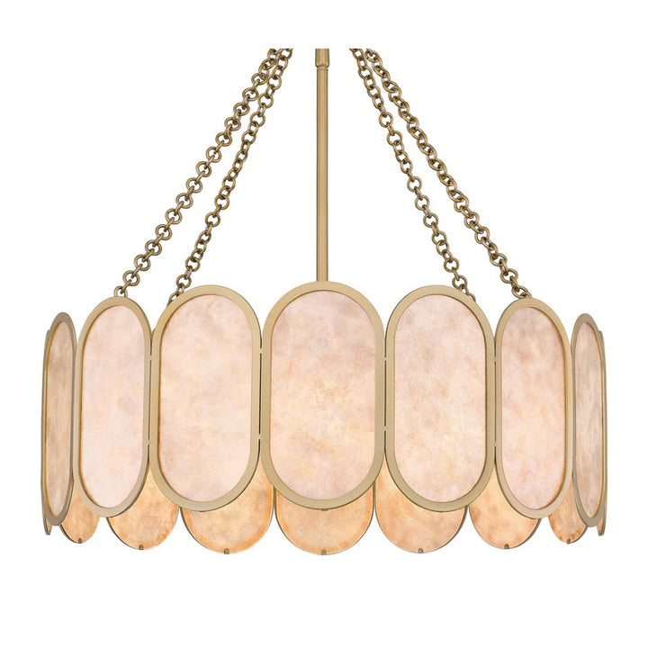 Elegant Alabaster Suspension Chandelier