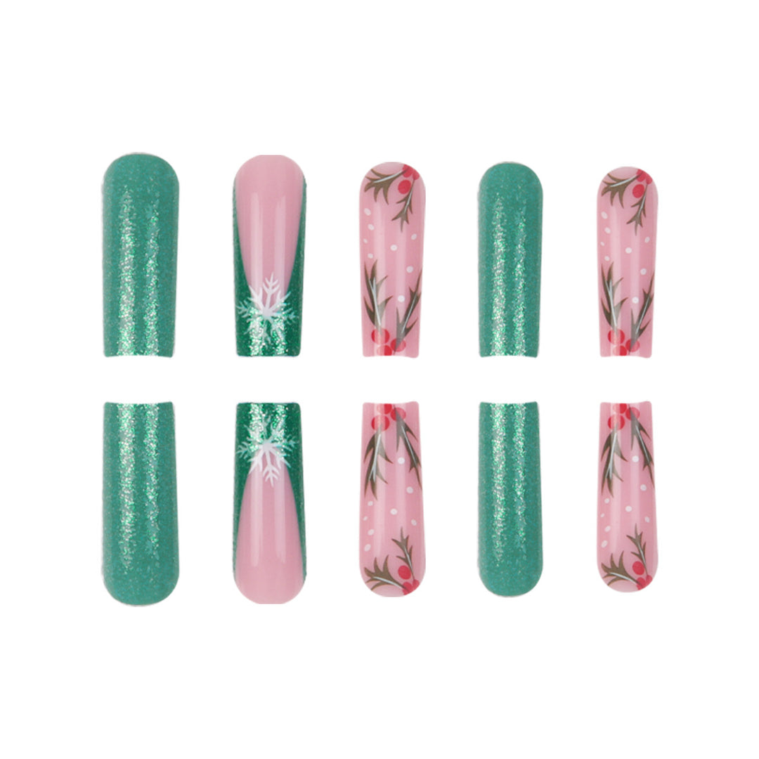 Festive Themed Press-On Nail Art Set Stornfield
