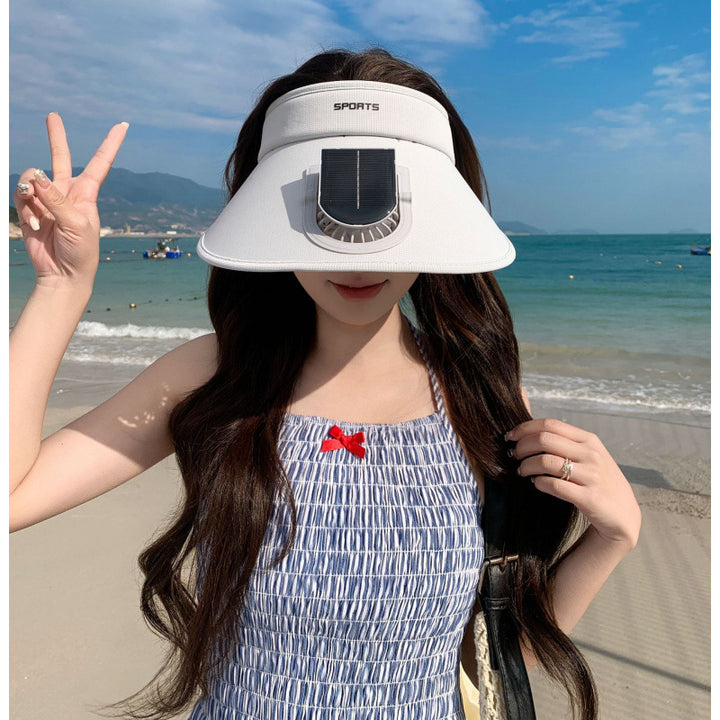 Adjustable sun visor for with integrated smartphone holder and UV protection Stornfield