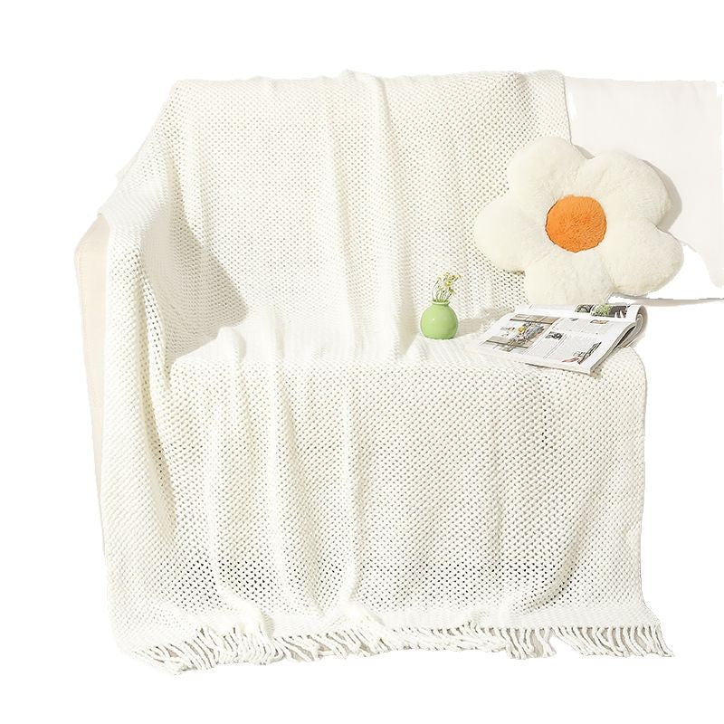 Textured Knit Throw Blanket