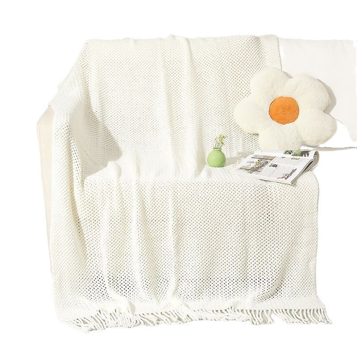 Textured Knit Throw Blanket