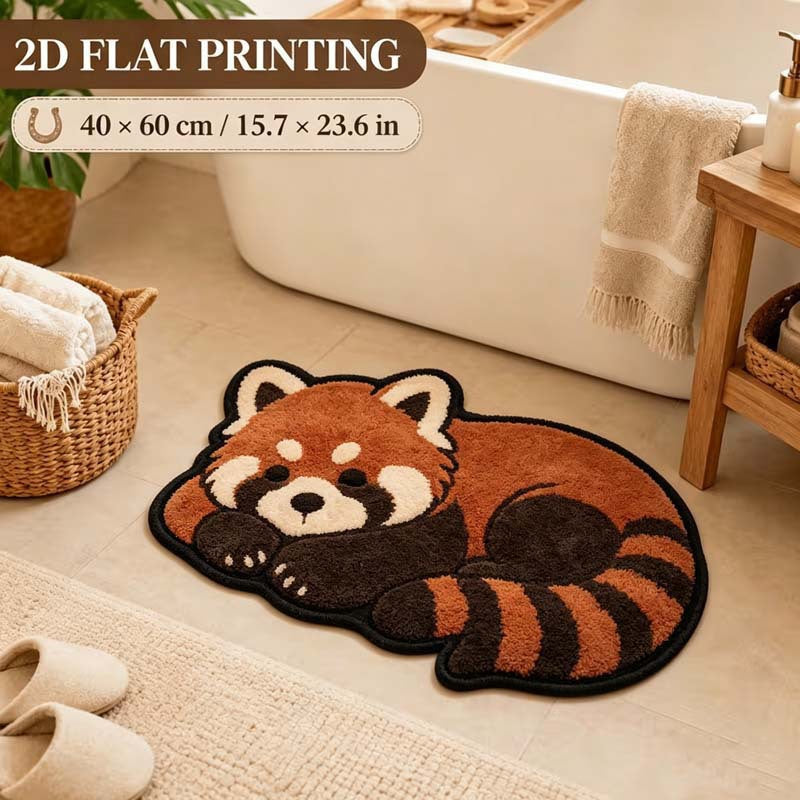 Playful Red Panda Bath Mat