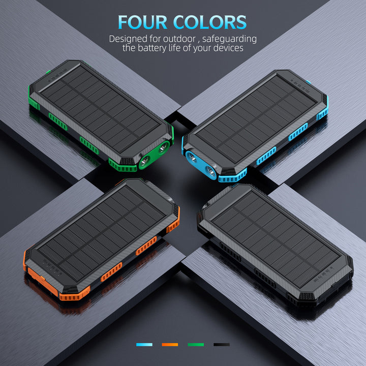 Solar-powered power bank with integrated compass and LED lighting Stornfield