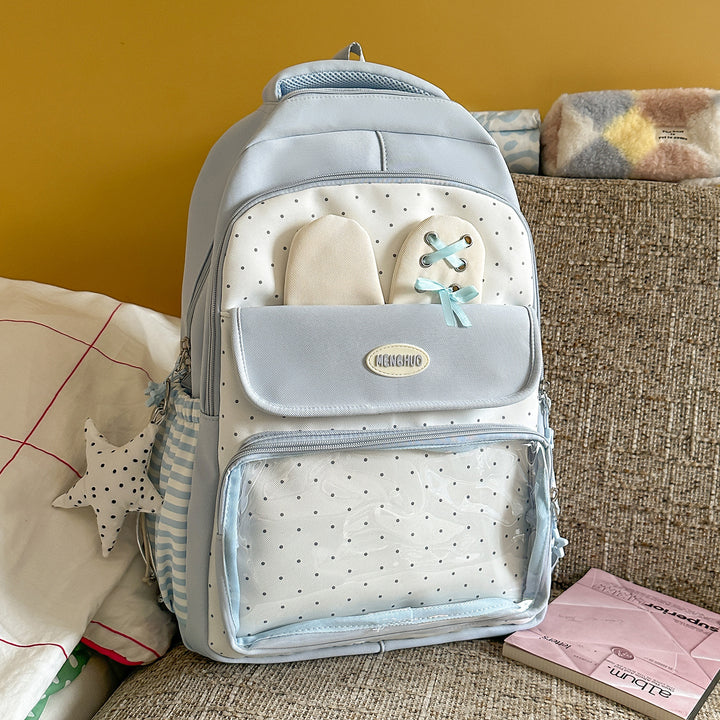 Multi-Compartment Polka Dot Backpack Stornfield
