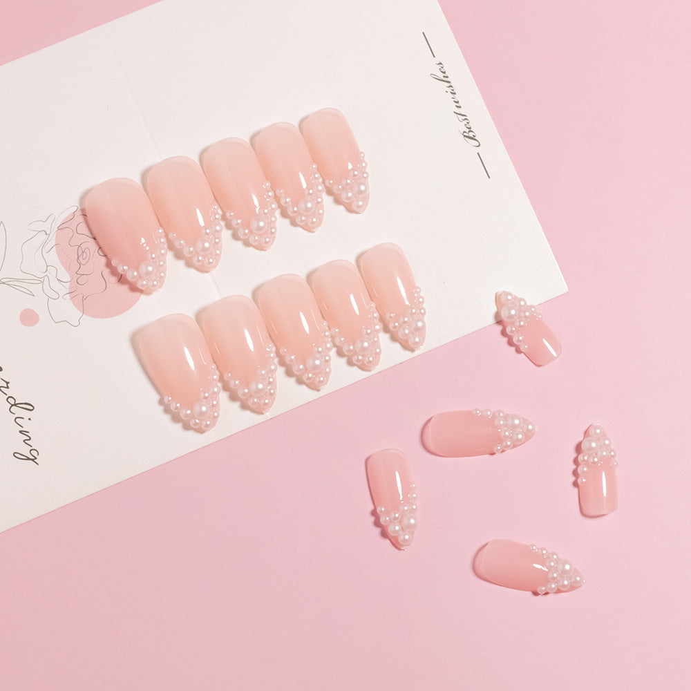 Glamorous Pearl-Accented Press-On Nail Set Stornfield