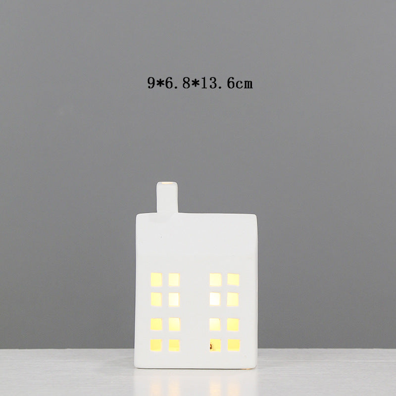 Decorative Ceramic House Candle Holder Stornfeild