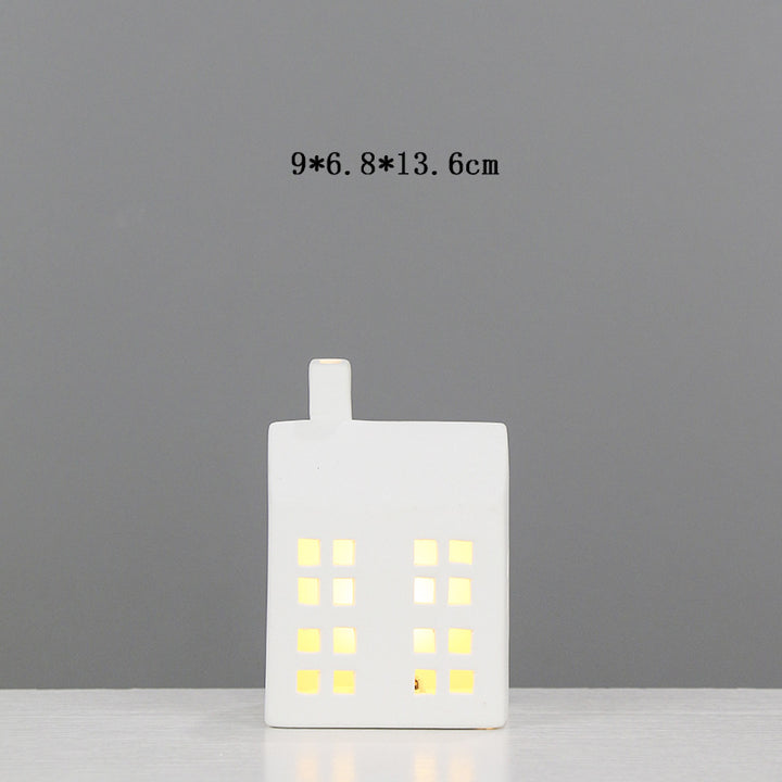 Decorative Ceramic House Candle Holder Stornfeild
