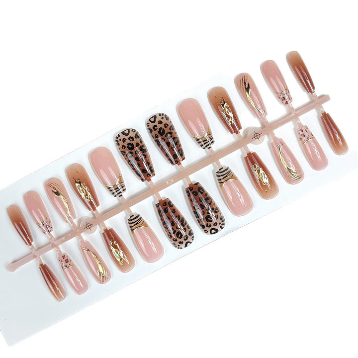 Premium Leopard Design Press-On Nails Stornfield