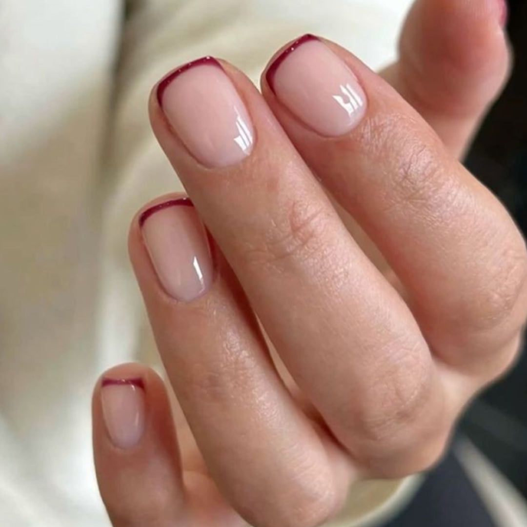 Elegant and stylish nail art with narrow colored accents Stornfield