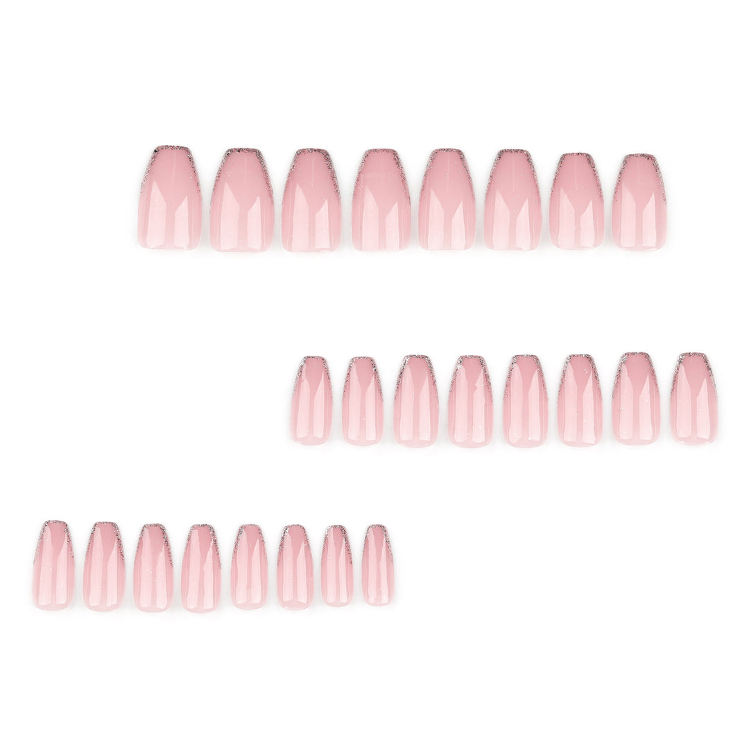 Artistic Nail Extensions with Elegant Glitter Finish Stornfield
