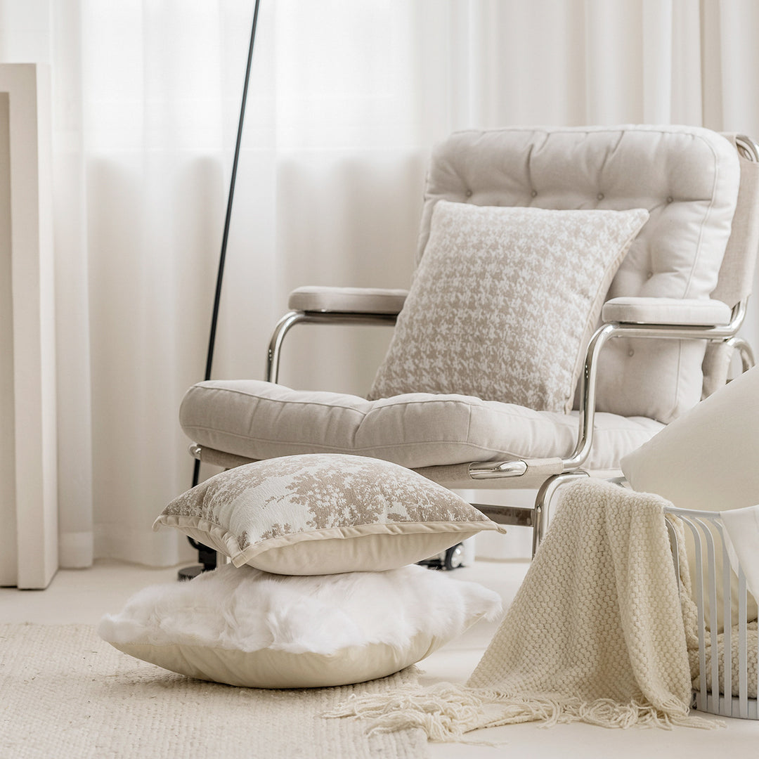 Soft and breathable decorative cushion with velvet cover
