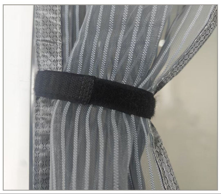 Lace-Trimmed Magnetic Mesh Curtain Stornfield