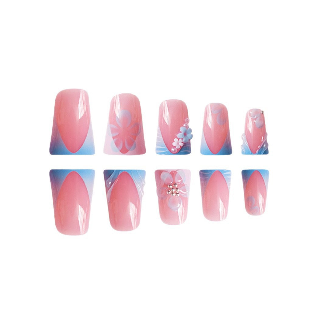 Artistic Acrylic Floral Nail Enhancements Stornfield
