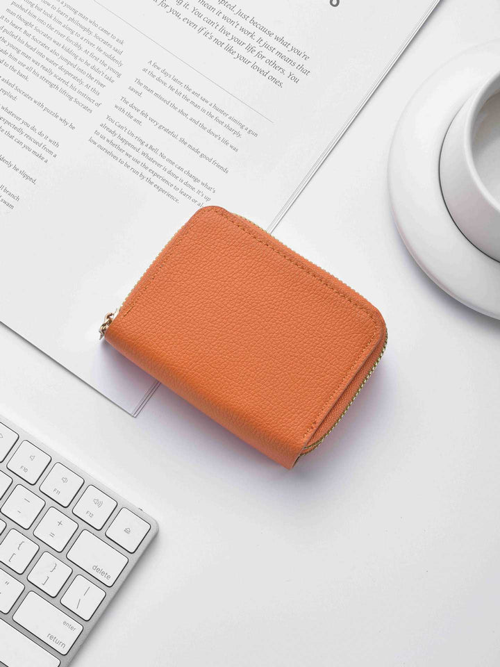 Stylish Textured Leather Zippered Wallet Stornfield