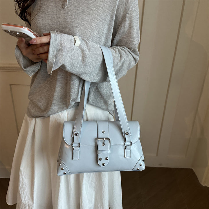 Structured Faux Leather Handbag