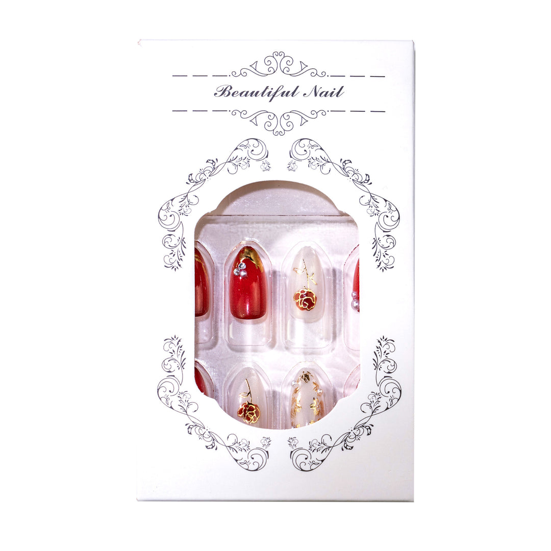 Exquisite Floral Press-On Nail Art Set