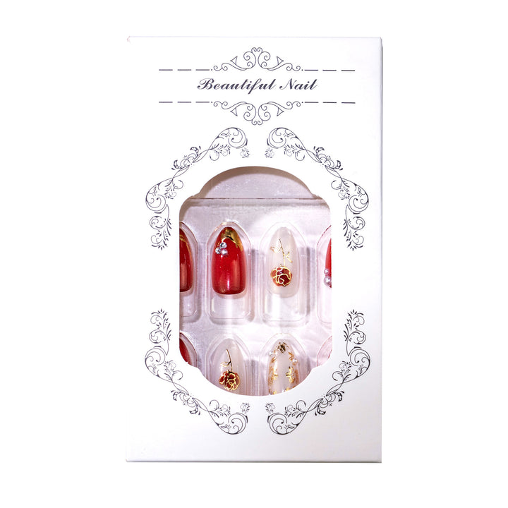 Exquisite Floral Press-On Nail Art Set