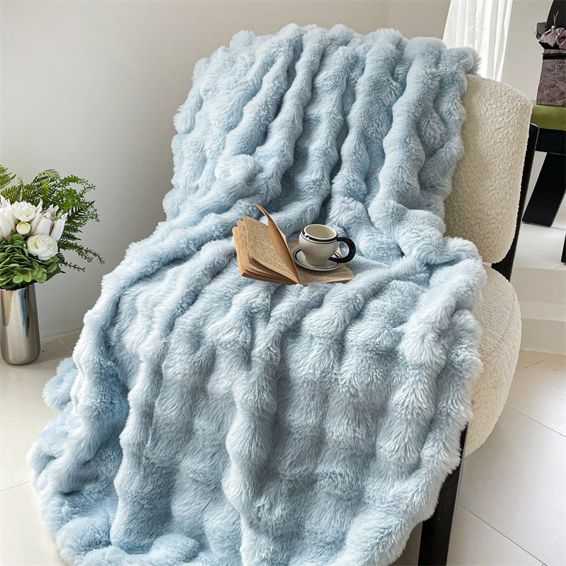 Plush Faux Fur Throw Blanket