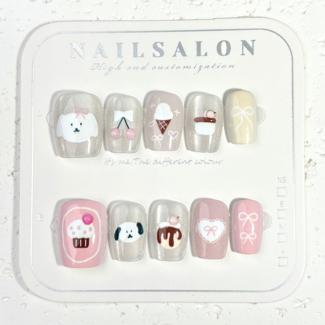 Cute Themed Press-On Nail Set