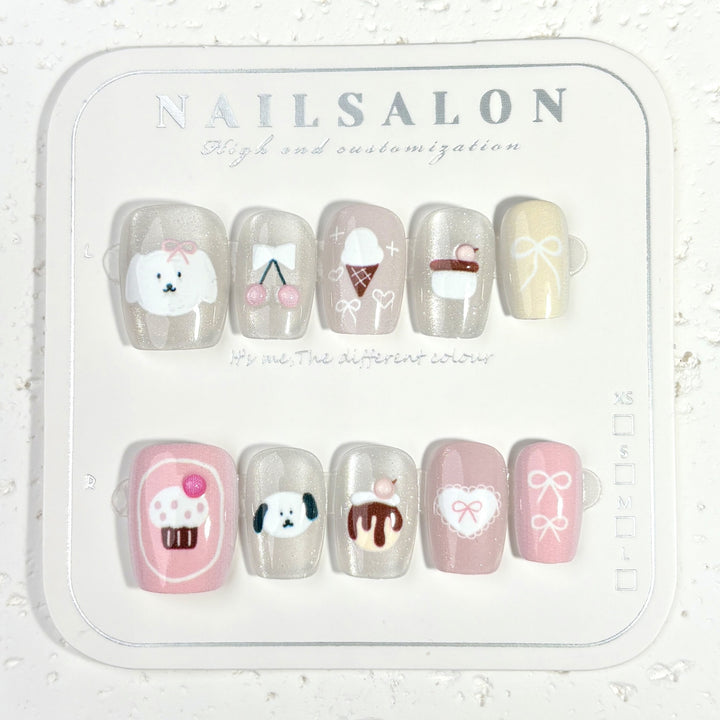 Cute Themed Press-On Nail Set