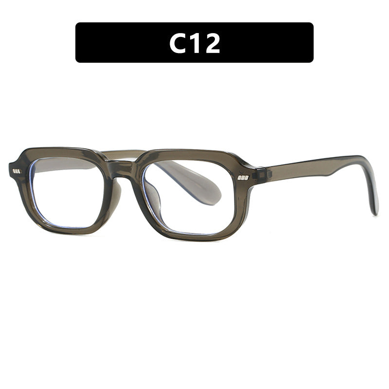 Women’s square sunglasses with high-gloss transparent frame and polarized lenses Stornfield