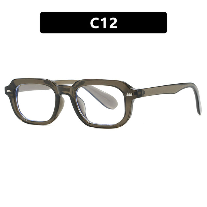 Women’s square sunglasses with high-gloss transparent frame and polarized lenses Stornfield