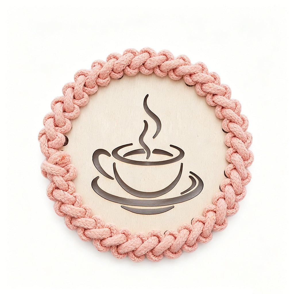 Decorative Macrame Coffee Cup Coaster Stornfield