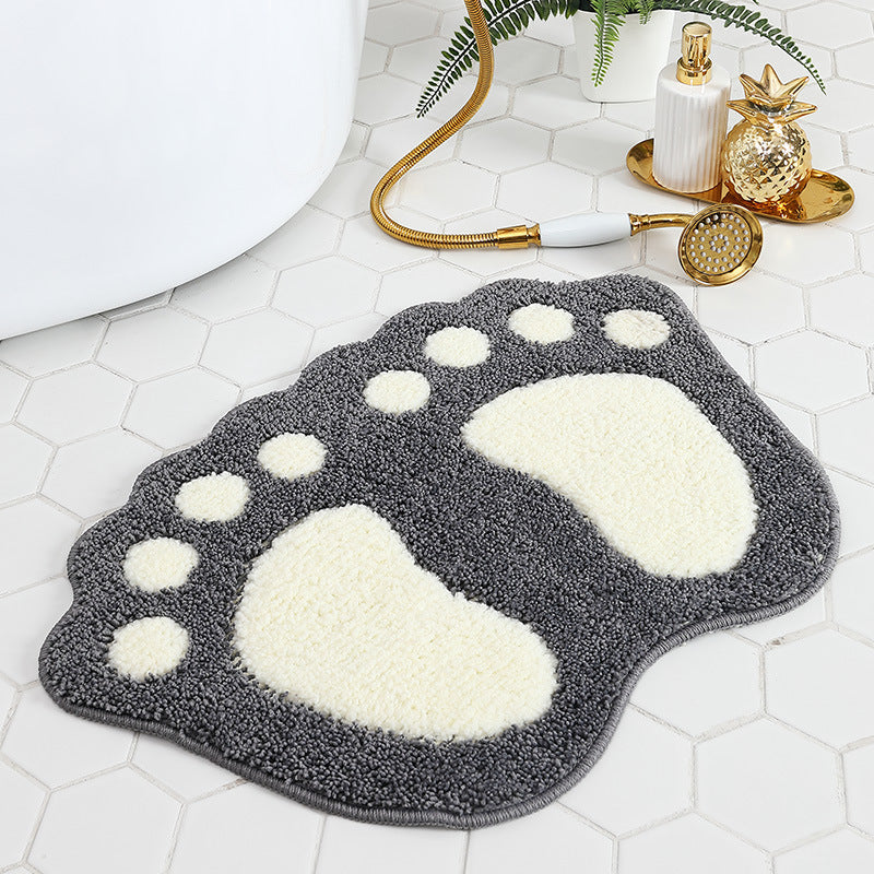 Fun Footprint Bath Mat for Bathroom