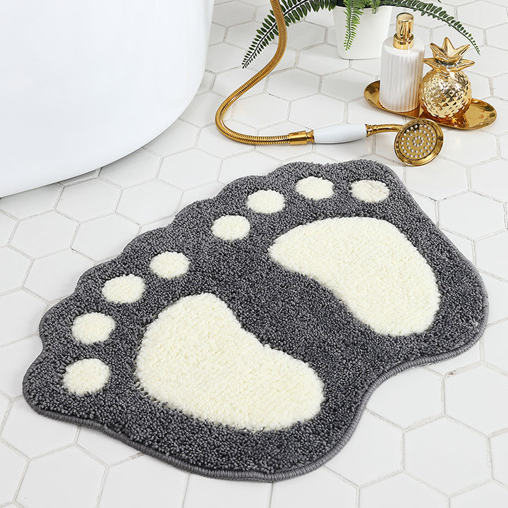 Fun Footprint Bath Rug for Bathroom