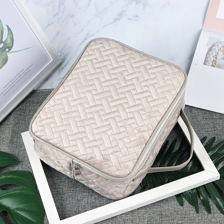 Textured Travel Cosmetic Organizer