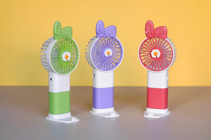 Unisex handheld fan with colorful design and adjustable tilt Stornfield