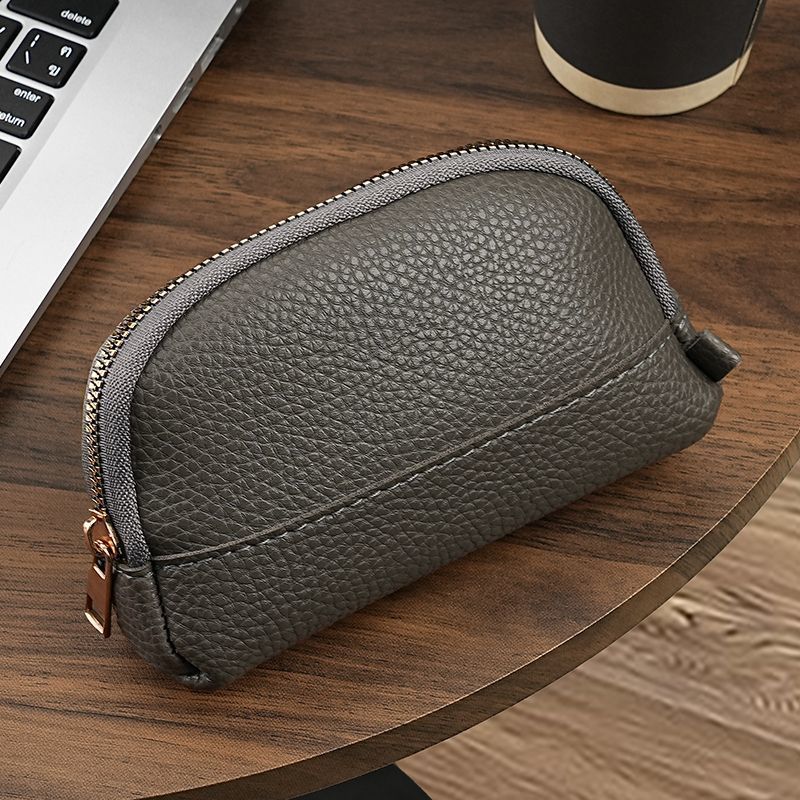 Premium Leather Zippered Cosmetic Pouch Stornfield