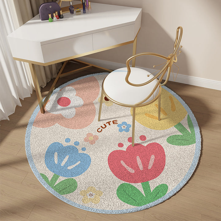 Playful Flower-Shaped Area Rug