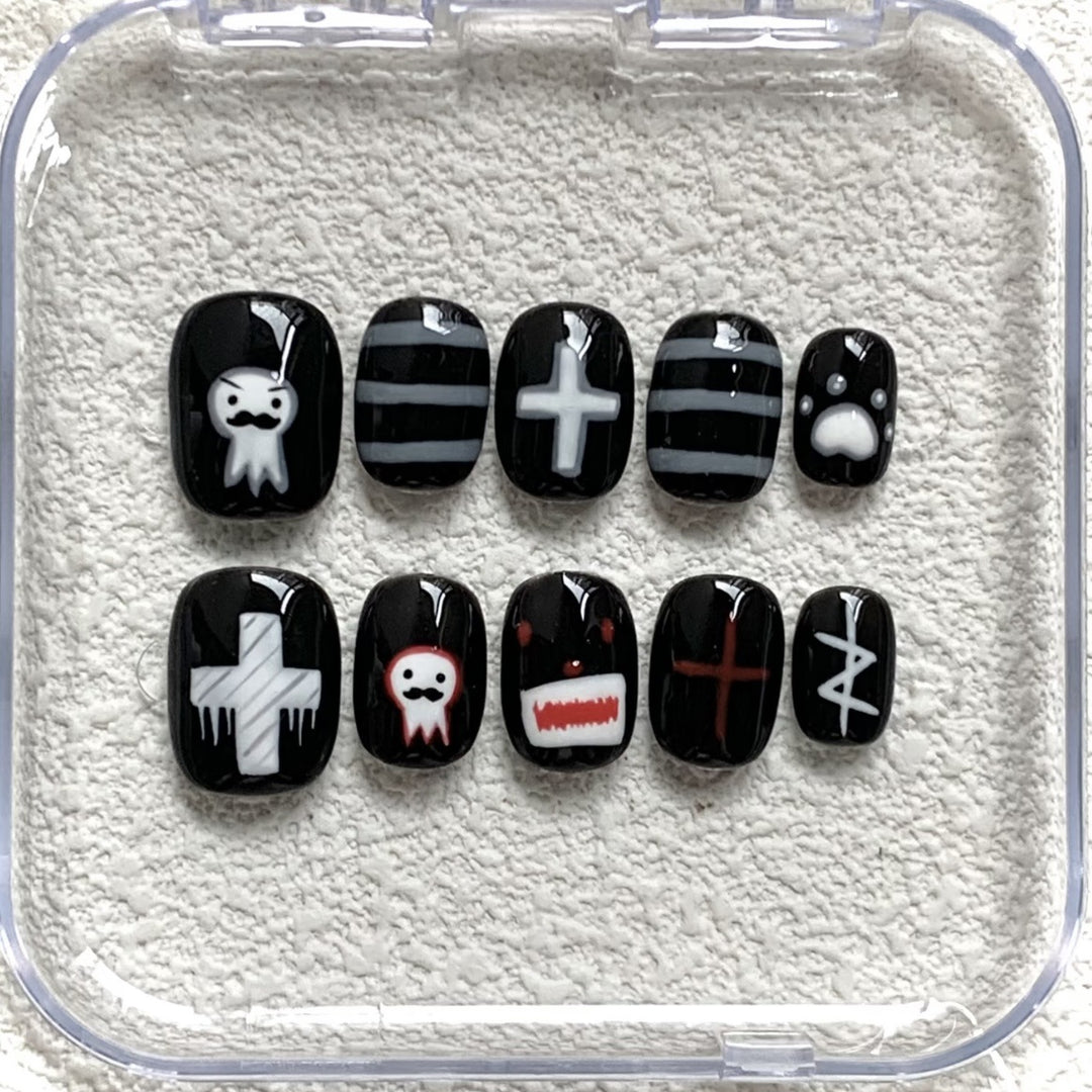 Artistic Themed Press-On Nail Art Set 1790745584