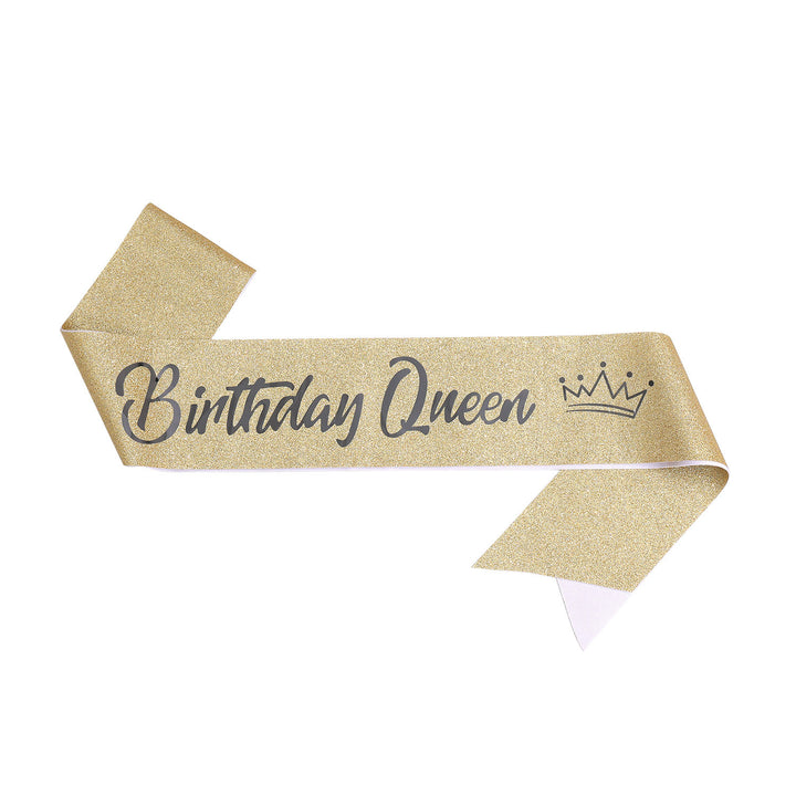 Women's festive birthday sash with glitter Stornfield