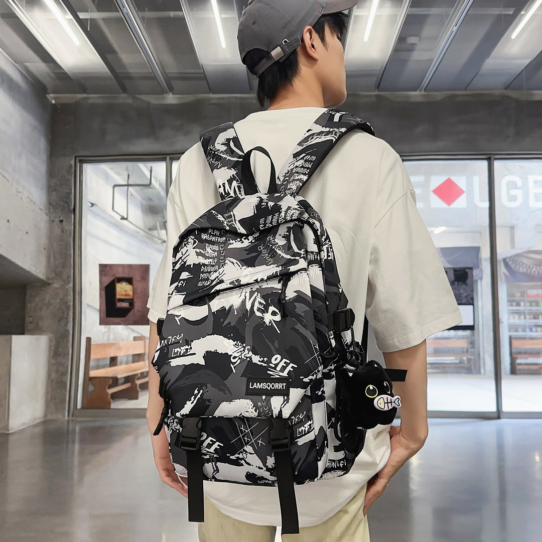 Graffiti Print Casual Backpack Stornfield