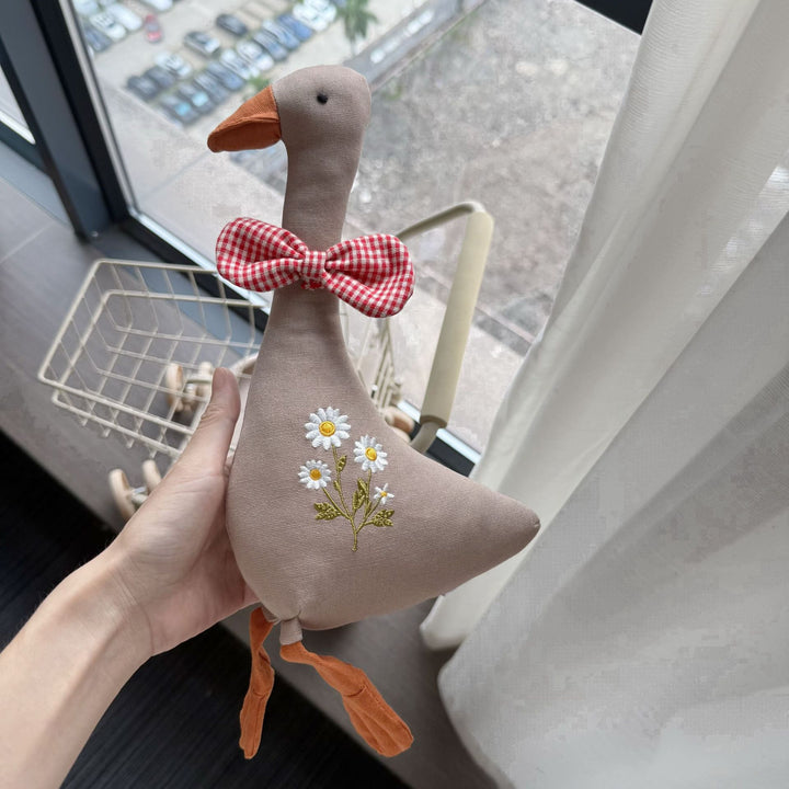 Superhero Linen Mouse Plush Doll with Removable Cape