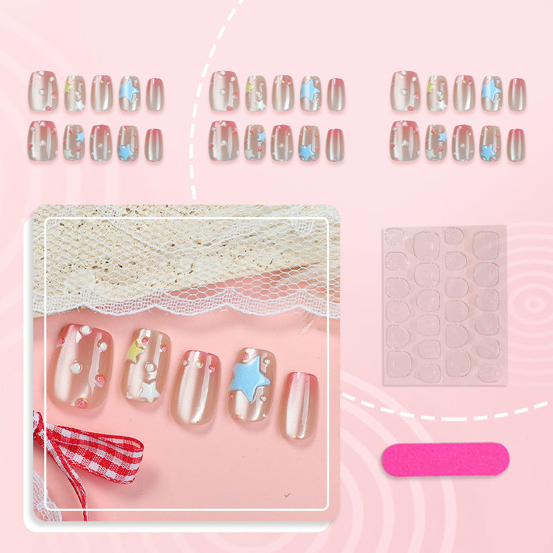 Playful Whimsical Themed Press-On Nail Art Set
