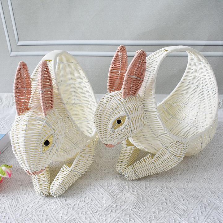 Artistic Rabbit-Shaped Woven Storage Basket Stornfield