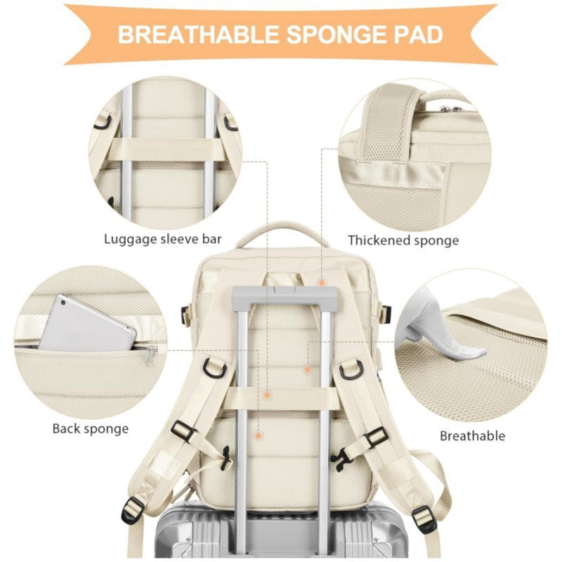 Unisex Multifunctional Travel Suitcase Backpack with Separate Shoe Compartment Stornfield