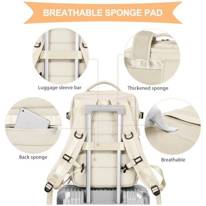 Unisex Multifunctional Travel Suitcase Backpack with Separate Shoe Compartment Stornfield